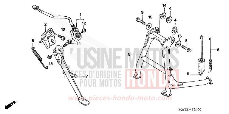 STAND for Super Blackbird DARKNESS BLACK METALLIC (NH463) from 2005